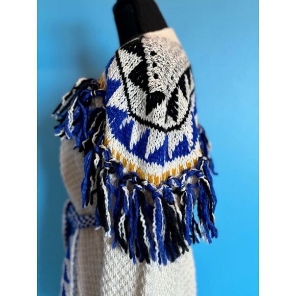 NWT Made in PERU MOTHER The Fringe Cardigan Sweater Alpaca Nylon S - Picture 3 of 13